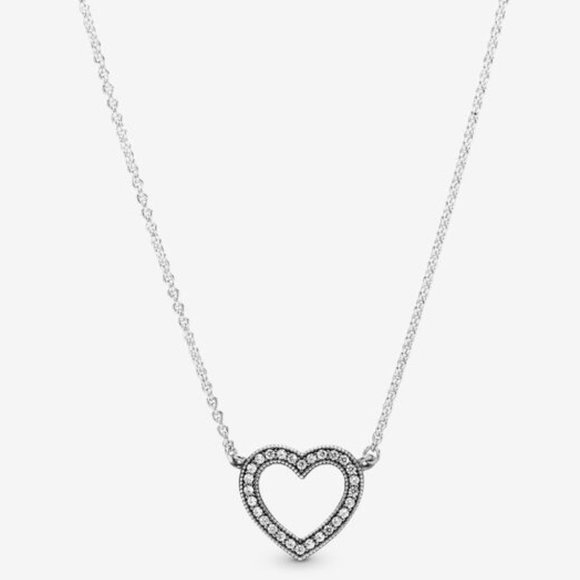 Pandora Jewelry - Pandora Sparkling Open Heart Necklace